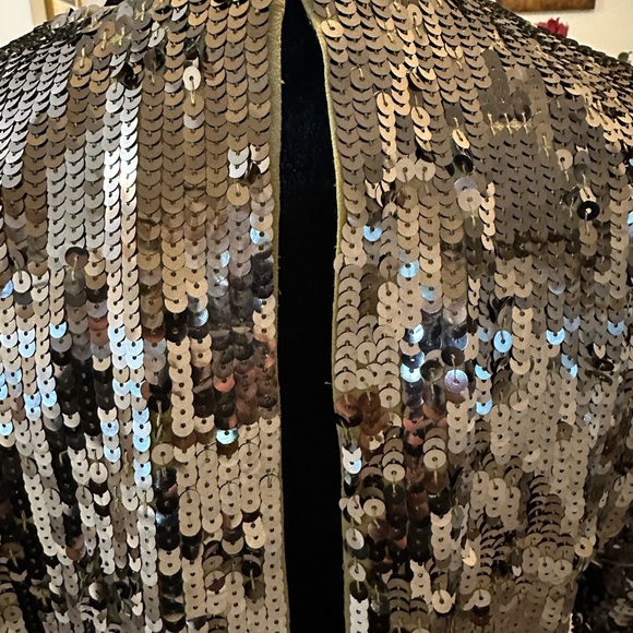 ASOS Sequin Batwing Sleeve Mini Shift Dress with belt. Size 2 - Picture 8 of 11